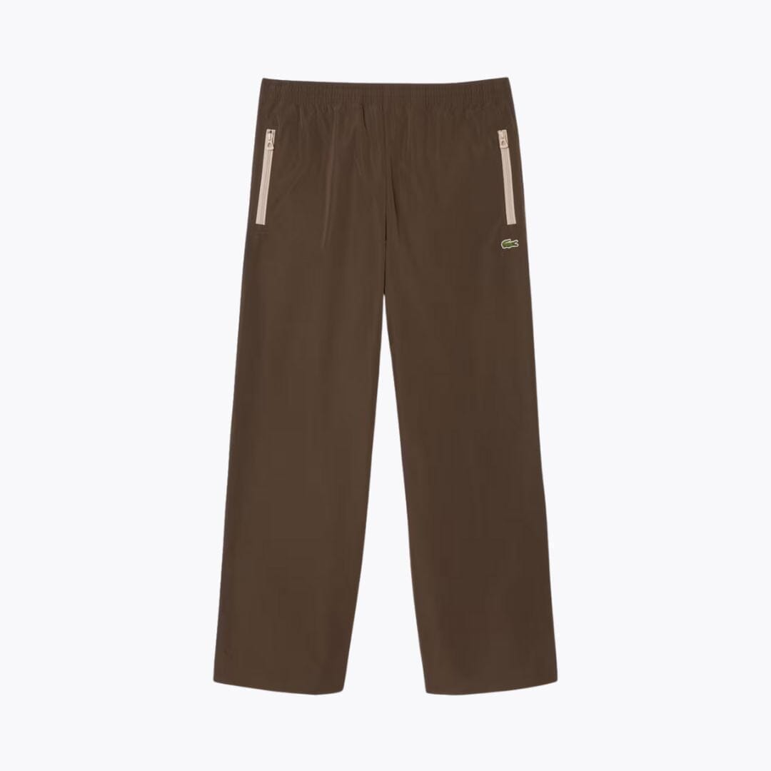 Lacoste Archive Edition wasserabweisende Hose Stiladel Braun S 