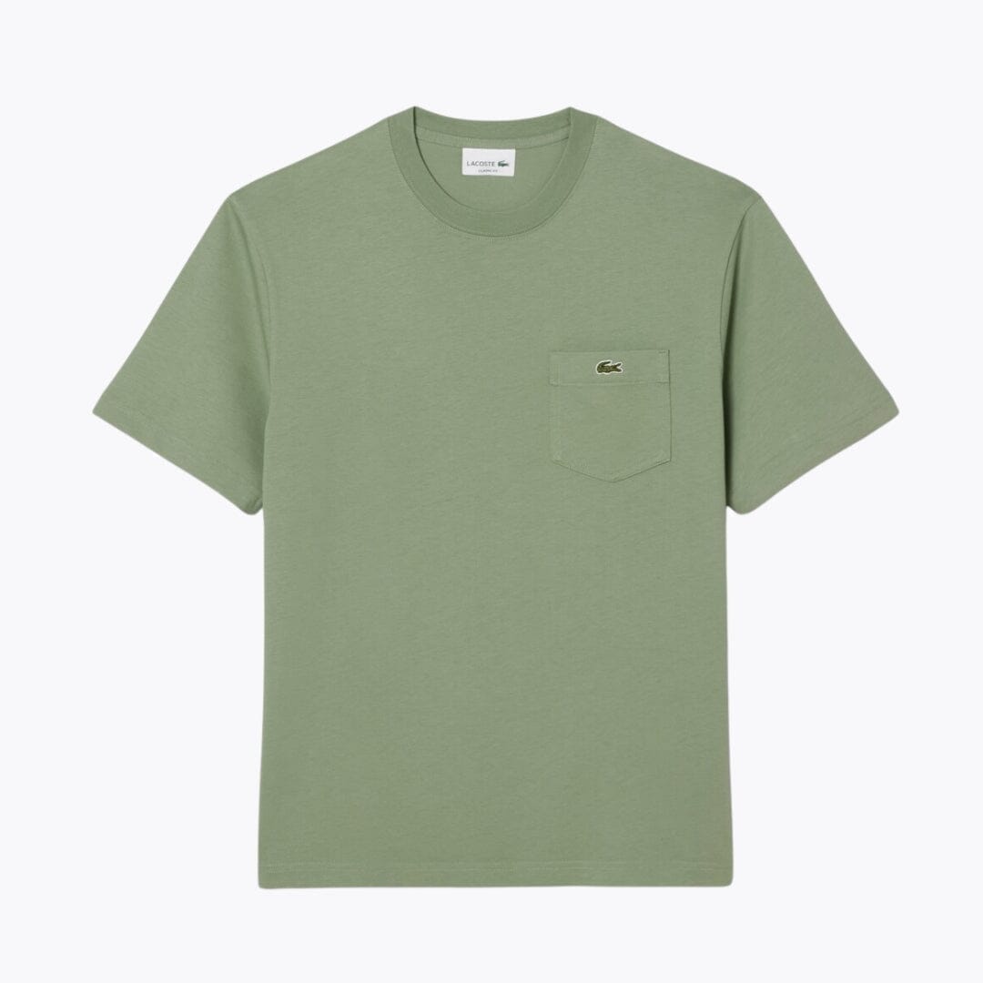 Lacoste Baumwoll-T-Shirt mit Brusttasche Stiladel Grün S 