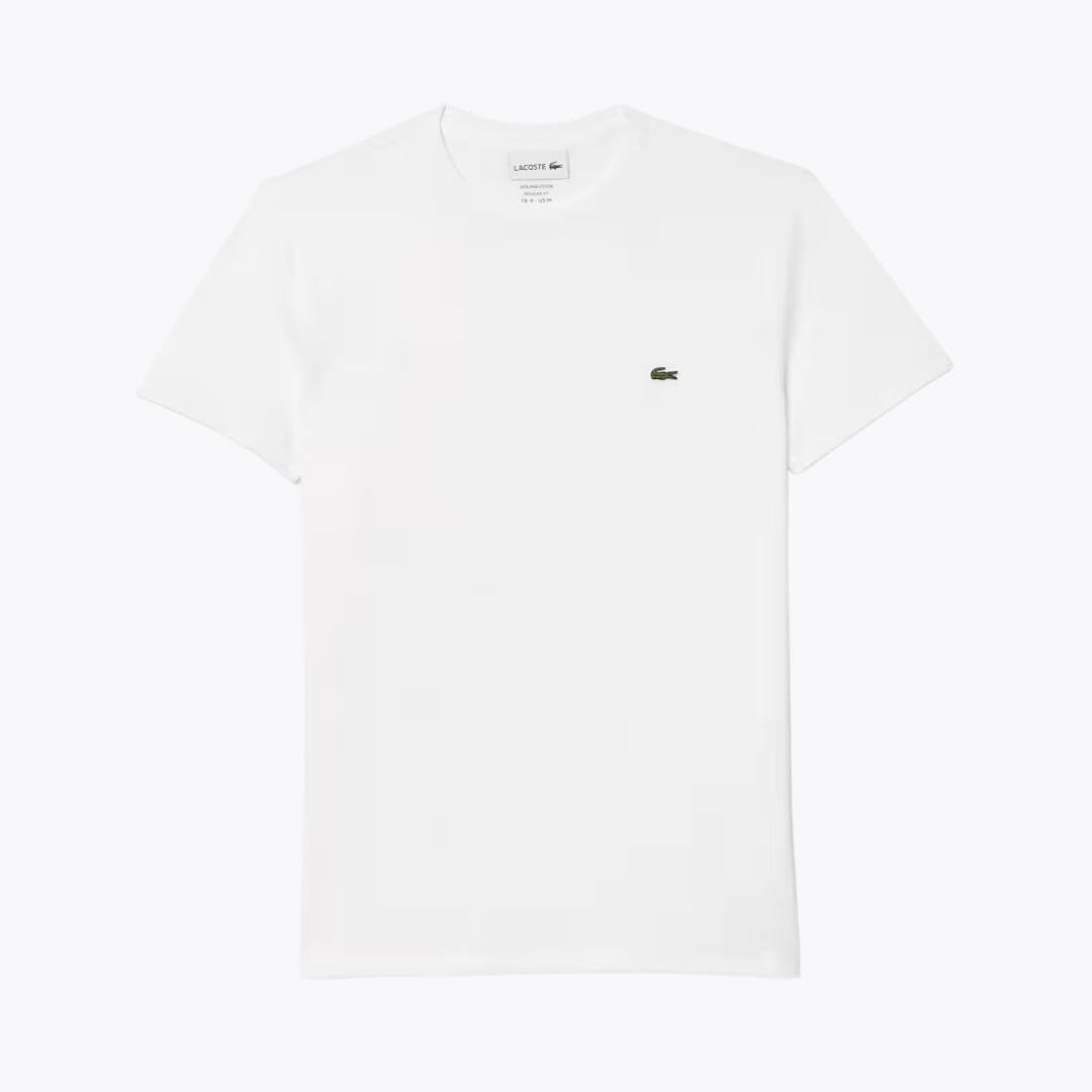 Lacoste Cotton Pima T-Shirt Stiladel Weiß S 